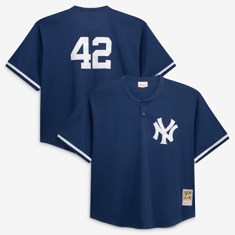Mariano Rivera New York Yankees Mitchell & Ness Cooperstown Collection Big & Tall Mesh Batting Practice Jersey - Navy - New Era Lifestyle