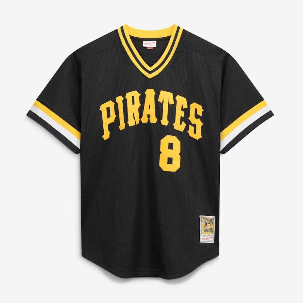 Willie Stargell Pittsburgh Pirates Mitchell & Ness Cooperstown Collection Big & Tall Mesh Batting Practice Jersey - Black - Mitchell & Ness on Sale