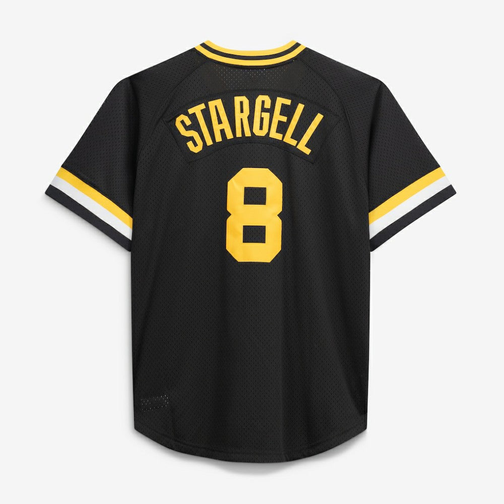 Willie Stargell Pittsburgh Pirates Mitchell & Ness Cooperstown Collection Big & Tall Mesh Batting Practice Jersey - Black - Mitchell & Ness on Sale