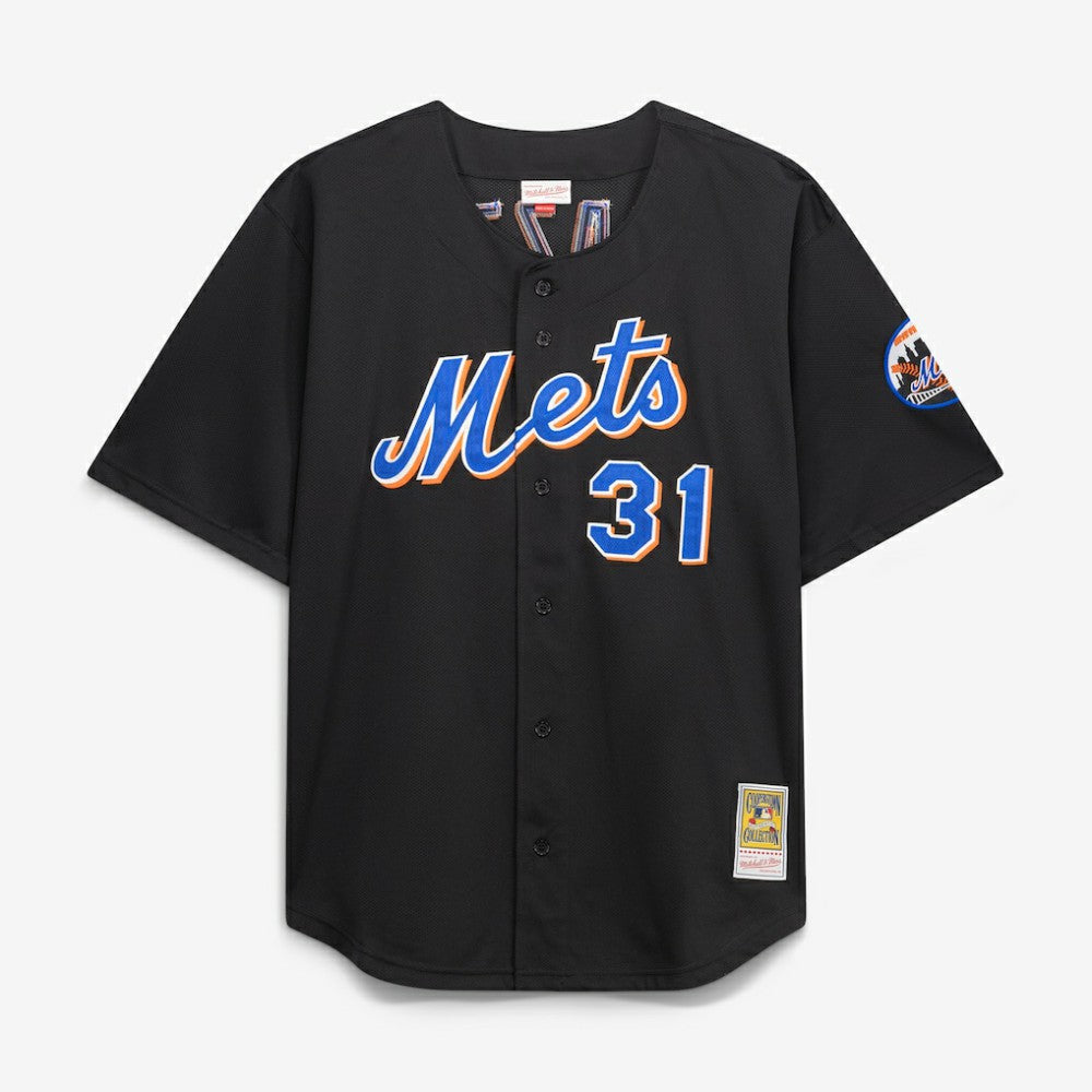 Mike Piazza New York Mets Mitchell & Ness Big & Tall Cooperstown Mesh Batting Practice Jersey - Black - Mitchell & Ness on Sale