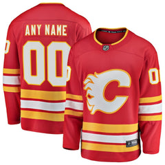 Calgary Flames Fanatics Home Breakaway Custom Jersey - Red - NHL 3273704
