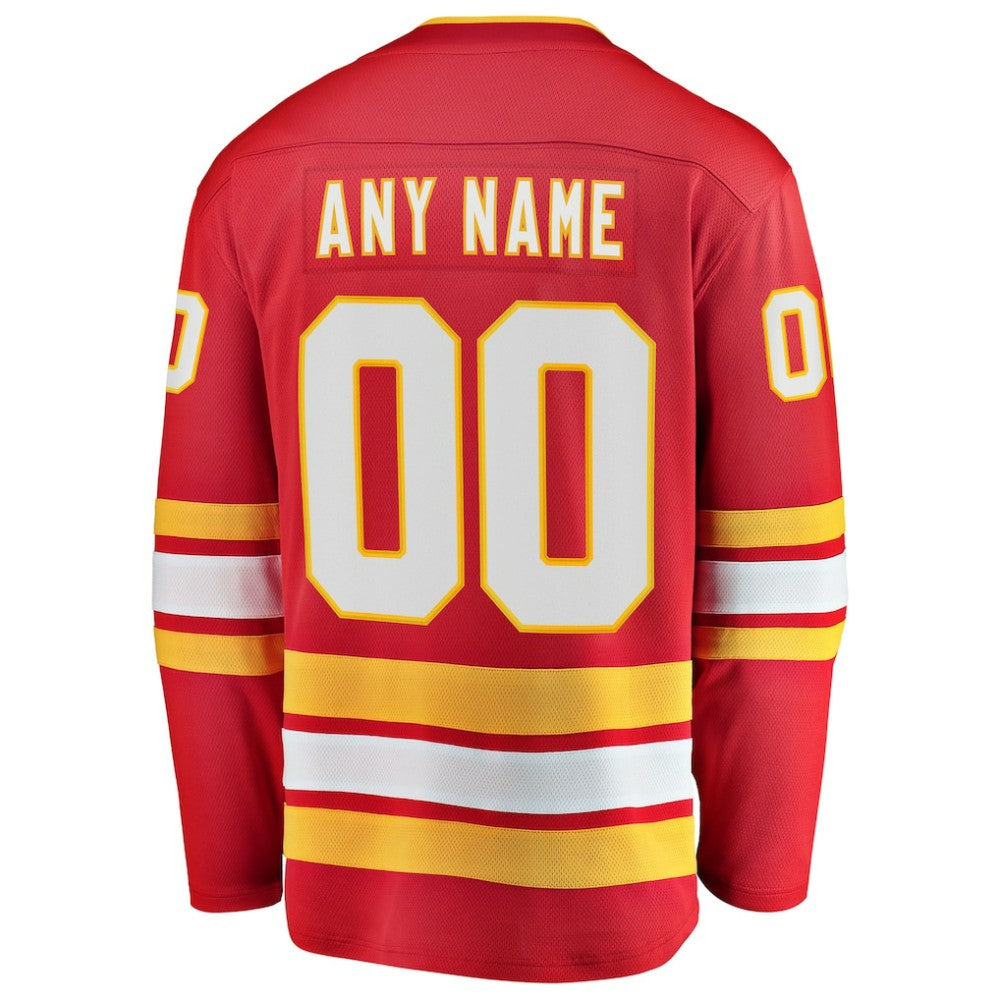 Calgary Flames Fanatics Home Breakaway Custom Jersey - Red - NHL 3273704