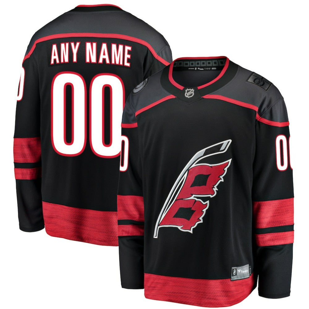 Carolina Hurricanes Fanatics Home Breakaway Custom Jersey - Black - NHL 3273705