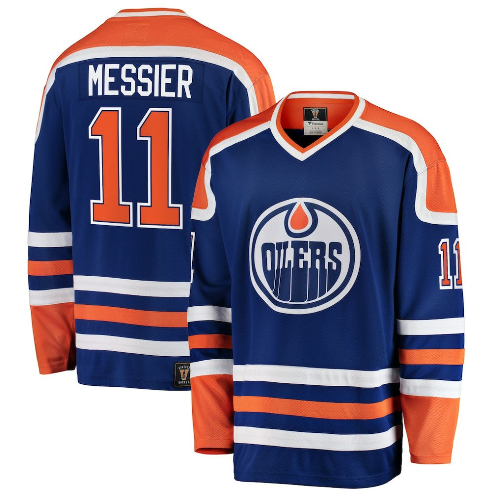 Mark Messier Edmonton Oilers Fanatics Premier Breakaway Retired Player Jersey - Blue - NHL 3276573