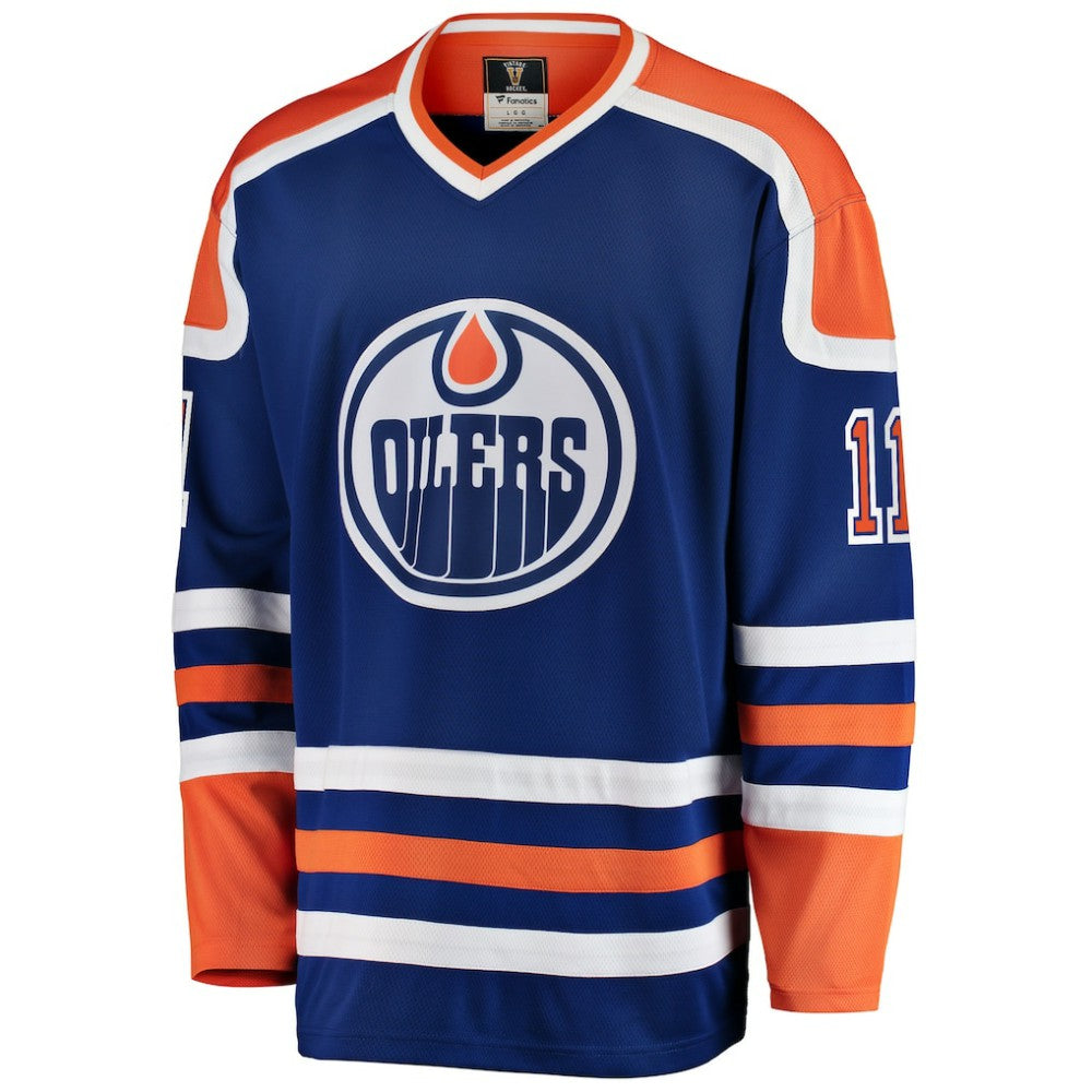 Mark Messier Edmonton Oilers Fanatics Premier Breakaway Retired Player Jersey - Blue - NHL 3276573