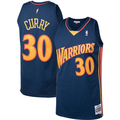 Stephen Curry Golden State Warriors 2009/10 Big & Tall Hardwood Classics Swingman Jersey for sale Navy | Mitchell & Ness