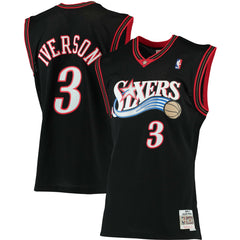 Allen Iverson Philadelphia 76ers 2000/01 Big & Tall Hardwood Classics Swingman Jersey Black | Mitchell & Ness online
