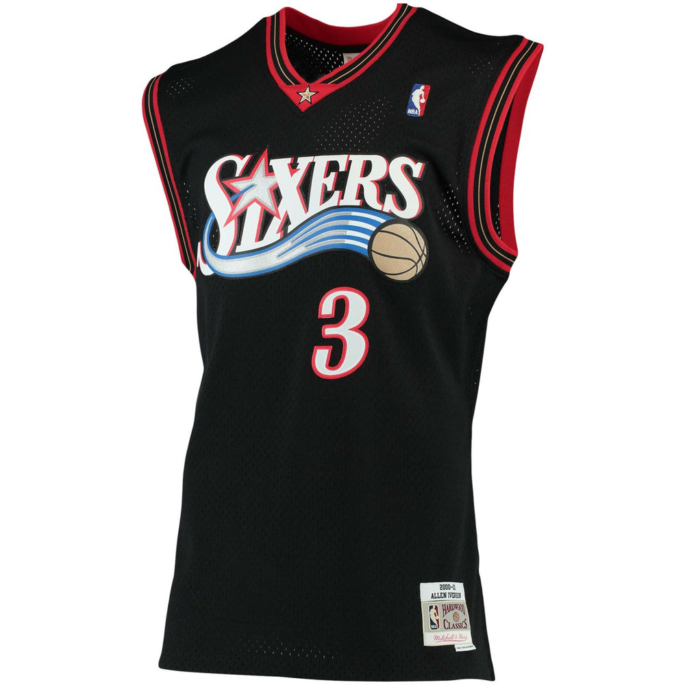 Allen Iverson Philadelphia 76ers 2000/01 Big & Tall Hardwood Classics Swingman Jersey Black | Mitchell & Ness online