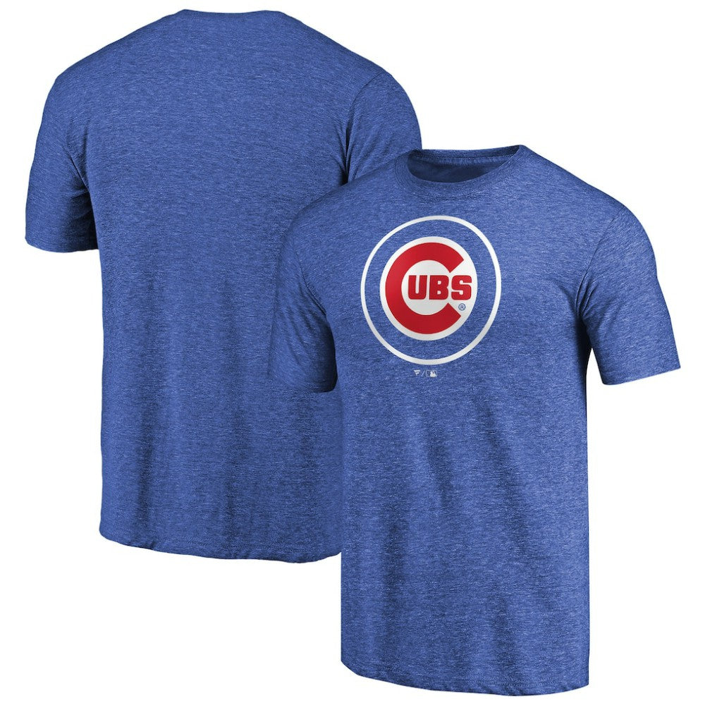 Chicago Cubs Team Wordmark Tri-Blend T-Shirt - Royal - MLB on Sale