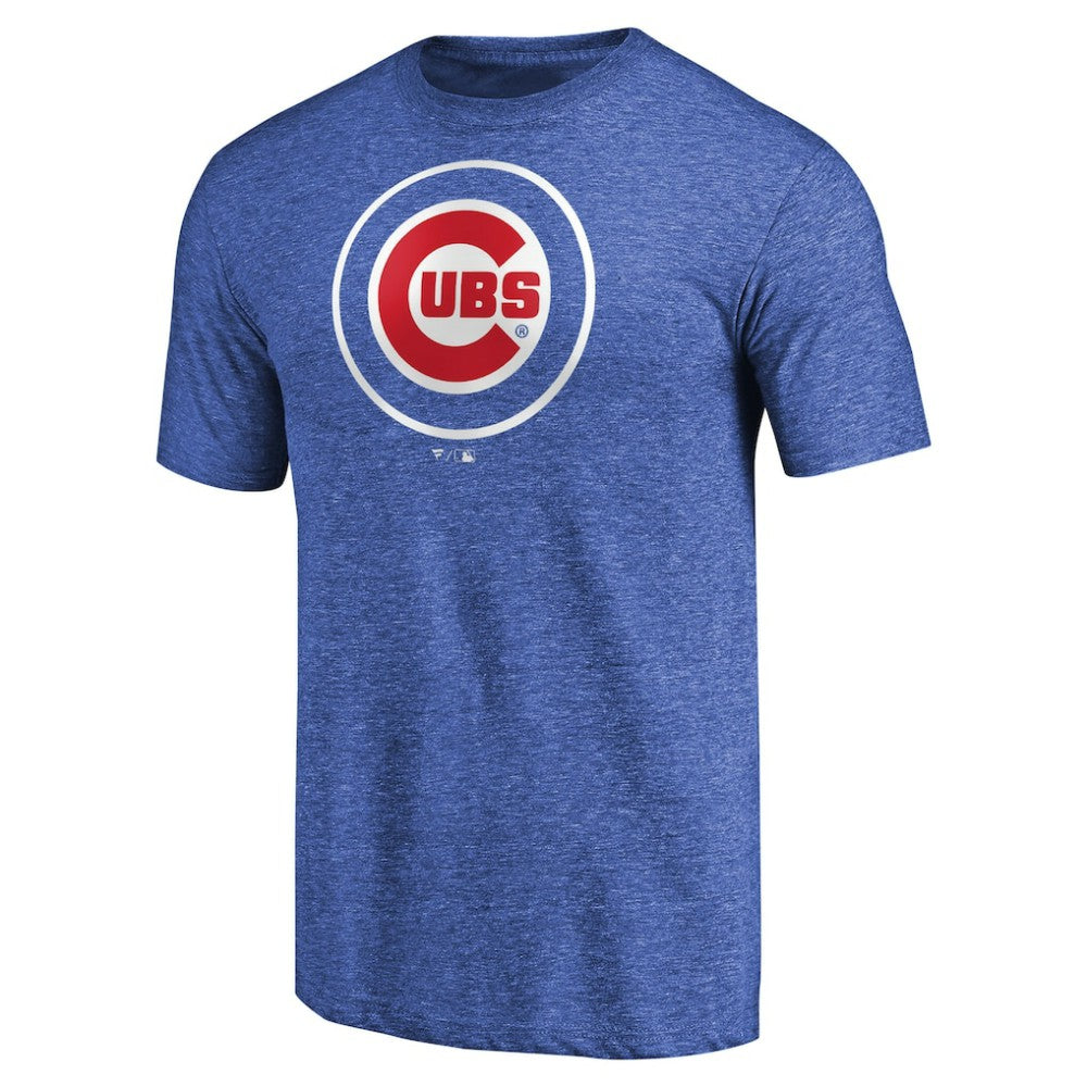 Chicago Cubs Team Wordmark Tri-Blend T-Shirt - Royal - MLB on Sale