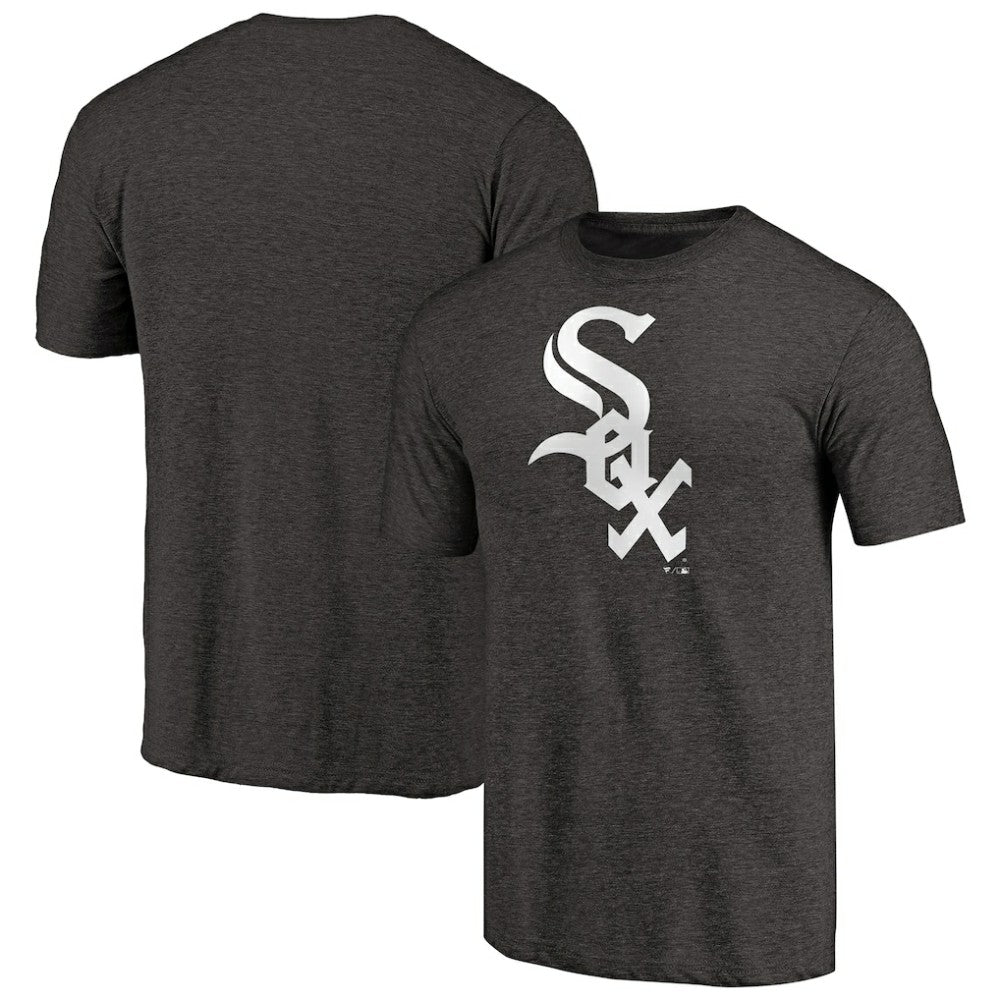 Chicago White Sox Team Wordmark Tri-Blend T-Shirt - Black - MLB Lifestyle