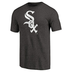 Chicago White Sox Team Wordmark Tri-Blend T-Shirt - Black - MLB Lifestyle