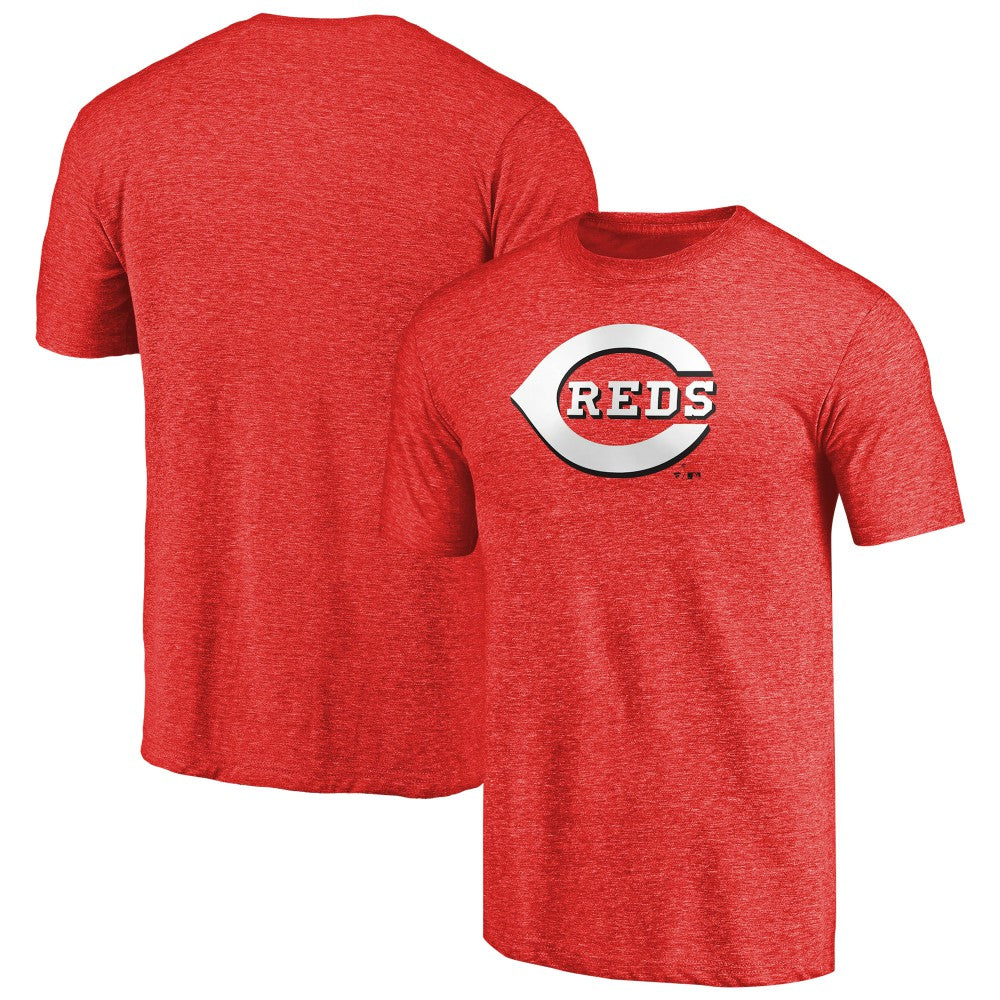 Cincinnati Reds Team Wordmark Tri-Blend T-Shirt - Red - MLB Sale