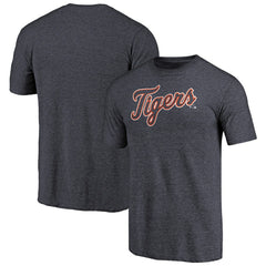 Detroit Tigers Team Wordmark Tri-Blend T-Shirt - Navy - MLB Sale
