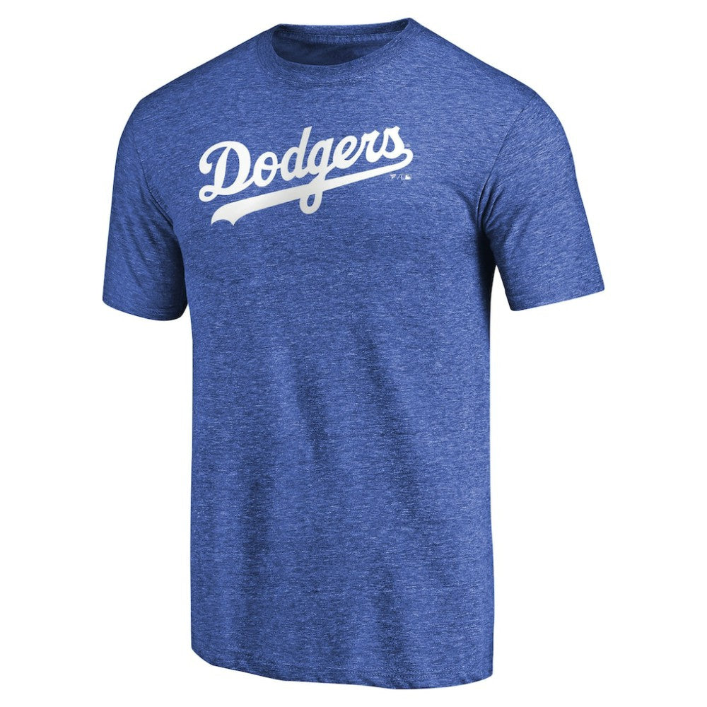 Los Angeles Dodgers Team Wordmark Tri-Blend T-Shirt - Royal - MLB Online