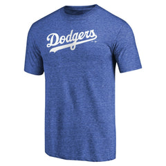 Los Angeles Dodgers Team Wordmark Tri-Blend T-Shirt - Royal - MLB Online
