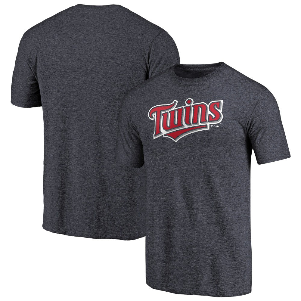 Minnesota Twins Team Wordmark Tri-Blend T-Shirt - Navy - MLB on Sale