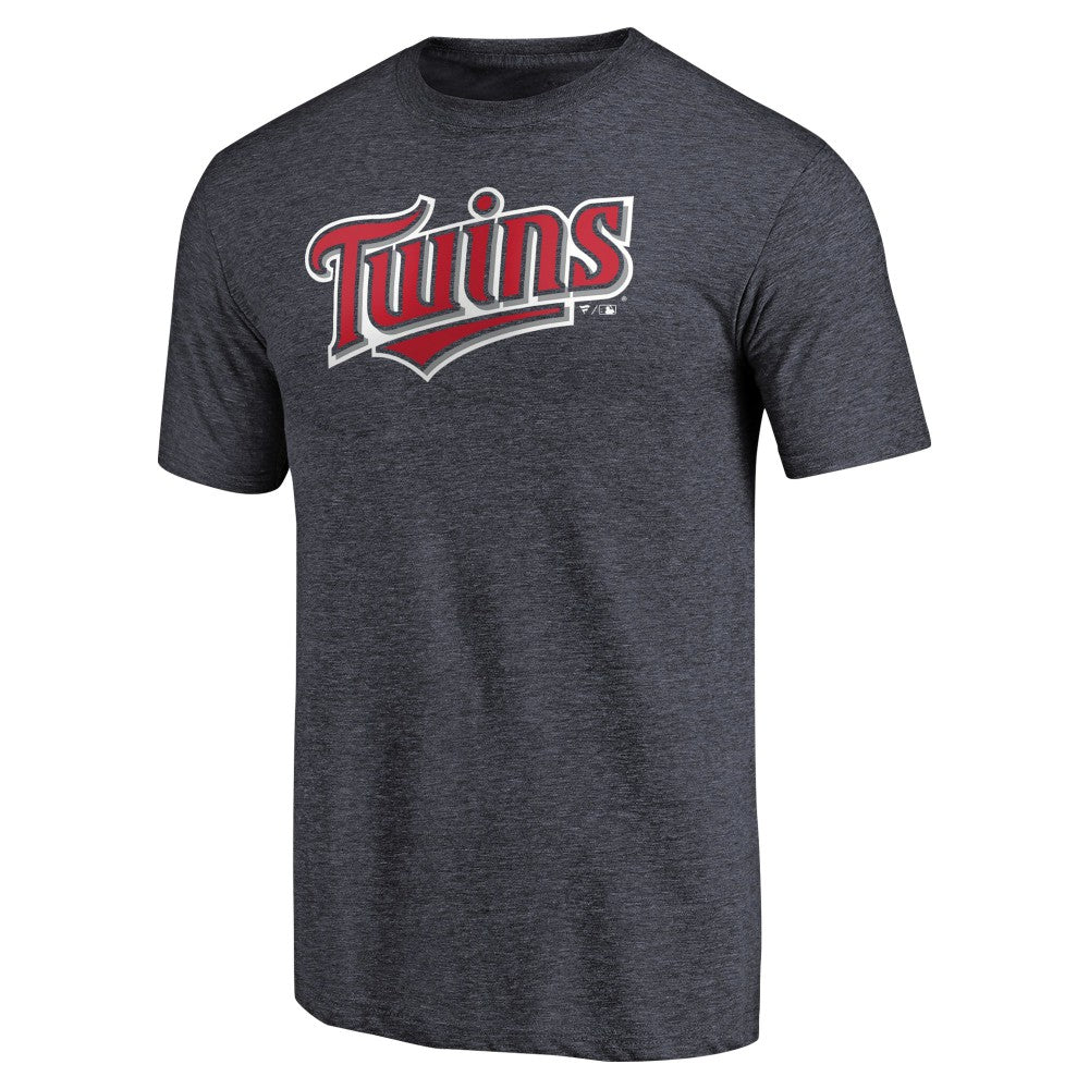 Minnesota Twins Team Wordmark Tri-Blend T-Shirt - Navy - MLB on Sale