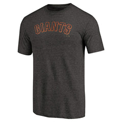 San Francisco Giants Team Wordmark Tri-Blend T-Shirt - Black - MLB Lifestyle