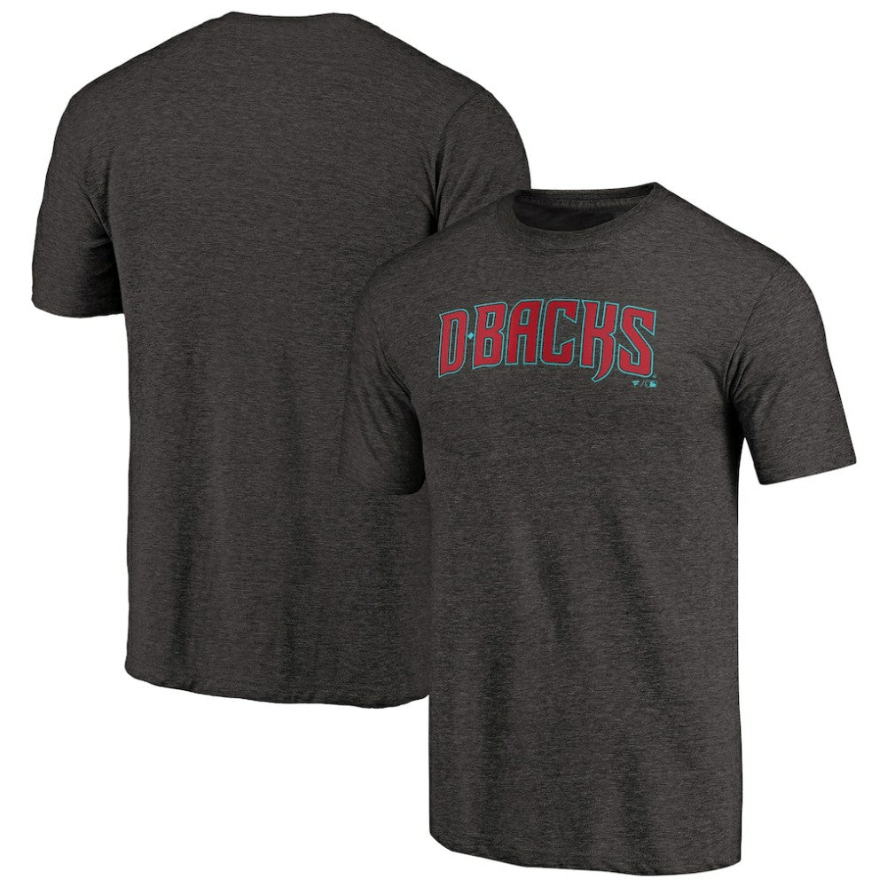 Arizona Diamondbacks Team Wordmark Tri-Blend T-Shirt - Black - MLB Sale