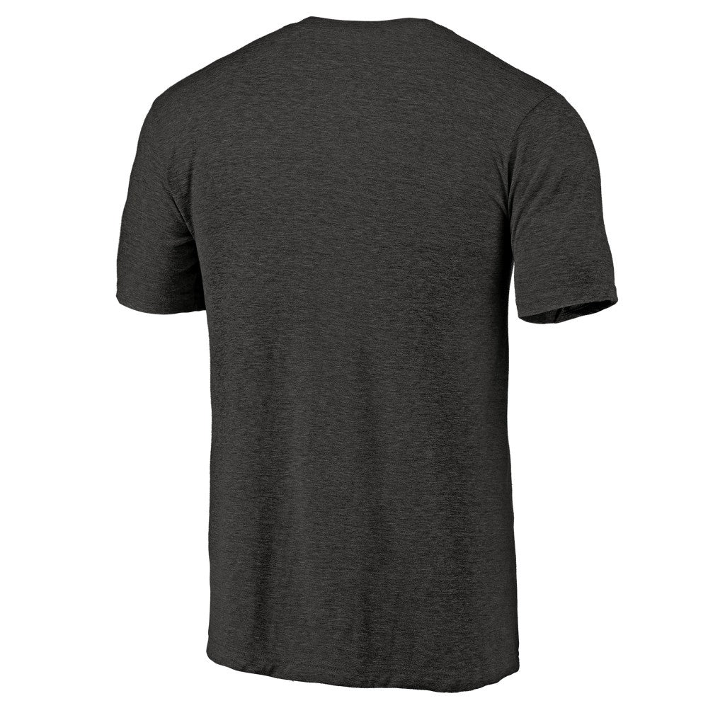 Cincinnati Reds Team Wordmark Tri-Blend T-Shirt - Black - MLB Lifestyle
