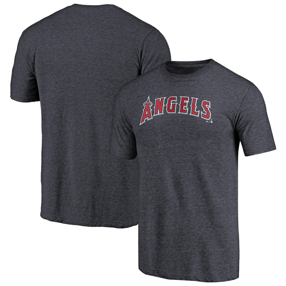 Los Angeles Angels Team Wordmark Tri-Blend T-Shirt - Navy - MLB on Sale