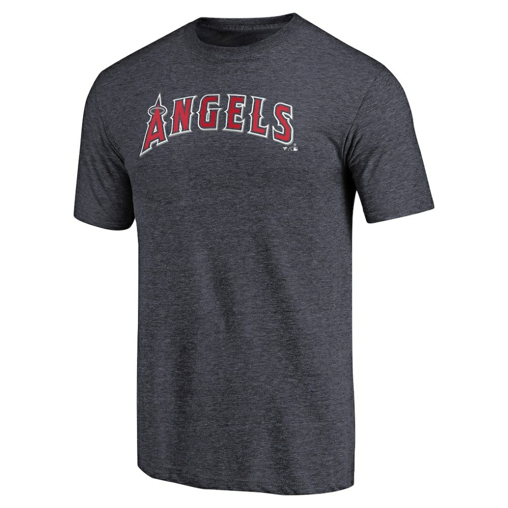 Los Angeles Angels Team Wordmark Tri-Blend T-Shirt - Navy - MLB on Sale