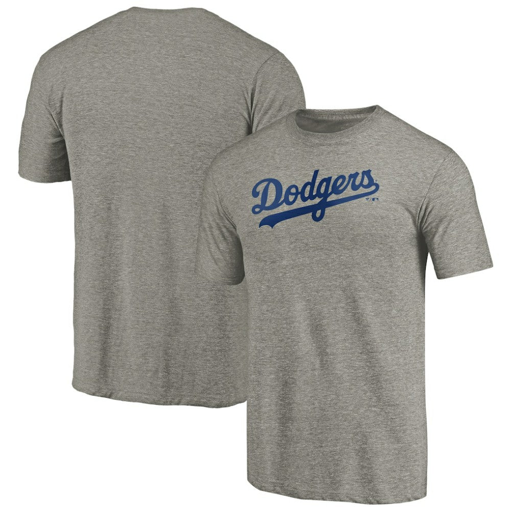 Los Angeles Dodgers Team Wordmark Tri-Blend T-Shirt - Gray - MLB Online
