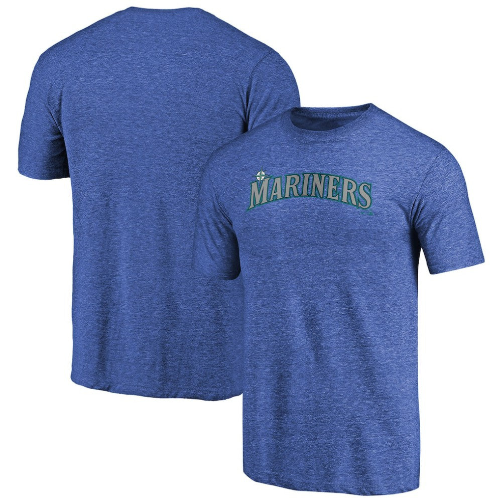 Seattle Mariners Team Wordmark Tri-Blend T-Shirt - Royal - MLB Online