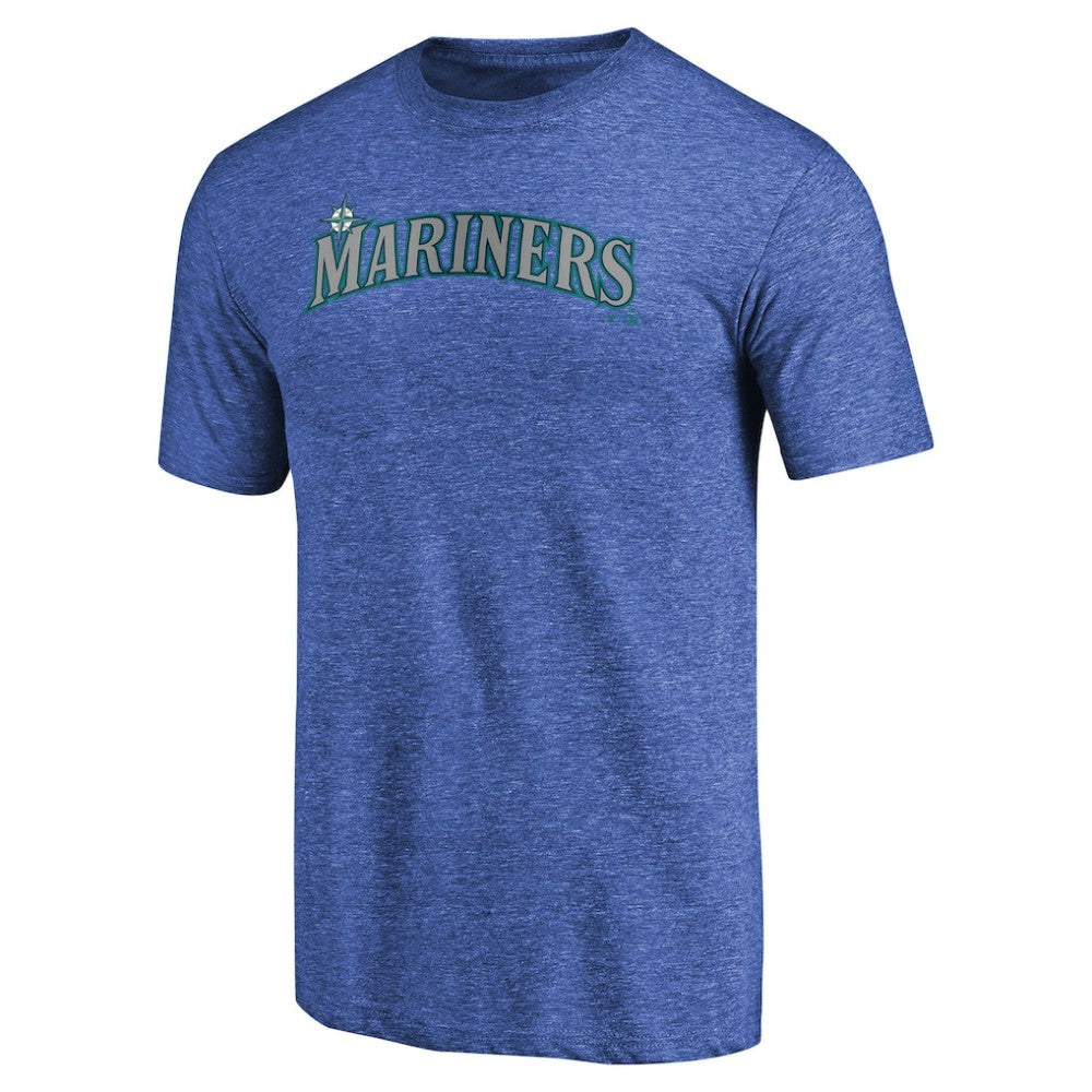 Seattle Mariners Team Wordmark Tri-Blend T-Shirt - Royal - MLB Online