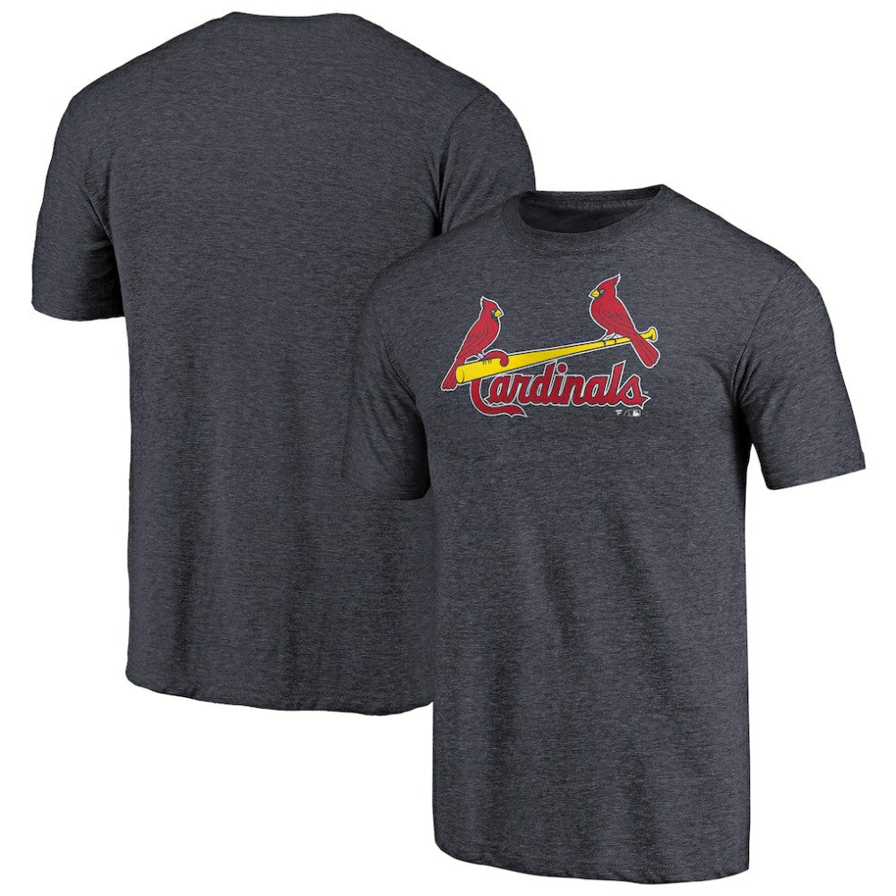 St. Louis Cardinals Team Wordmark Tri-Blend T-Shirt - Navy - MLB Discount