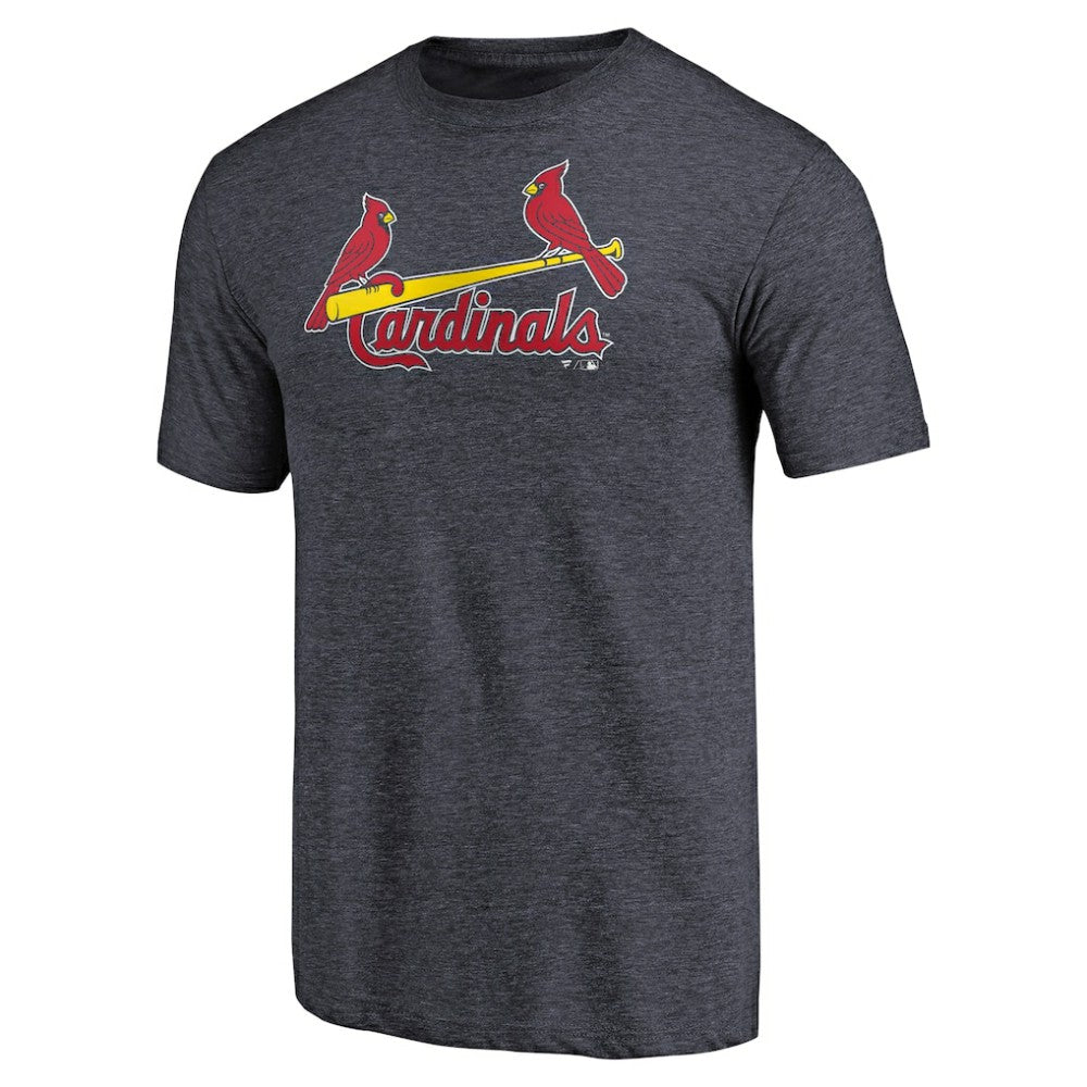St. Louis Cardinals Team Wordmark Tri-Blend T-Shirt - Navy - MLB Discount