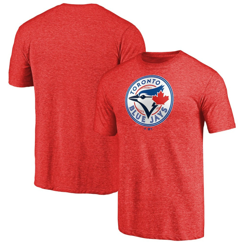 Toronto Blue Jays Team Wordmark Tri-Blend T-Shirt - Red - MLB Sale
