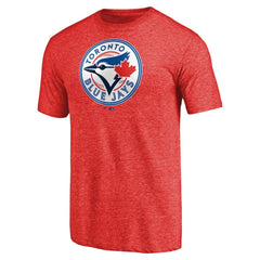 Toronto Blue Jays Team Wordmark Tri-Blend T-Shirt - Red - MLB Sale