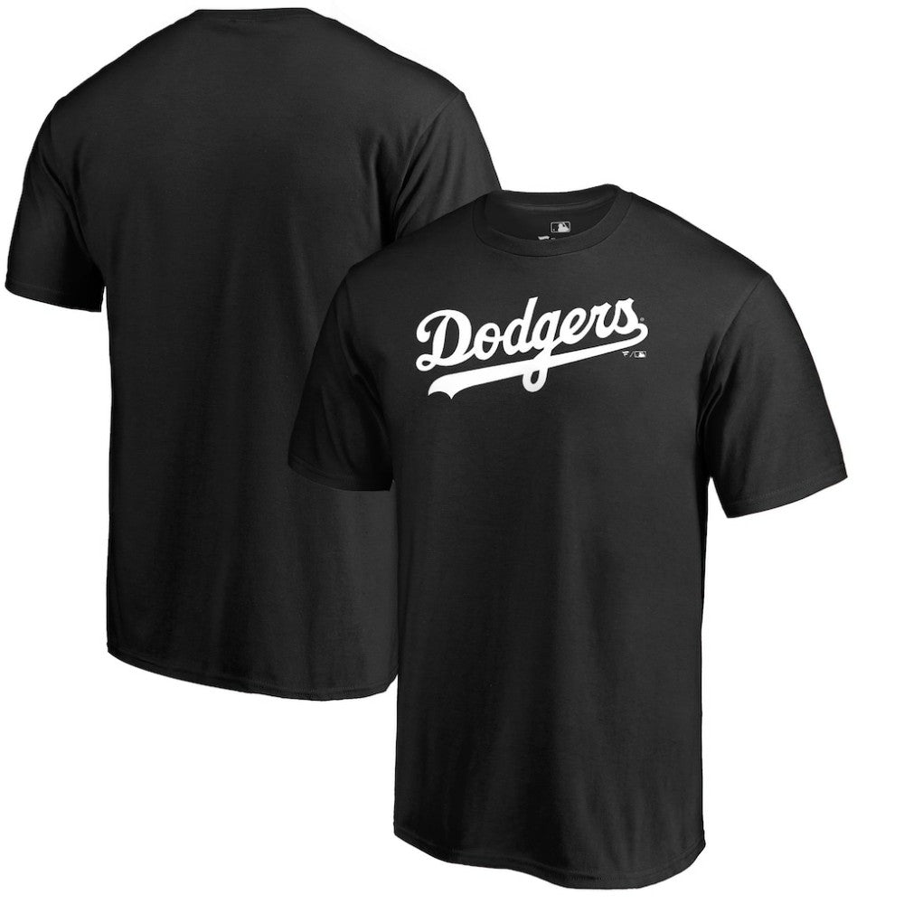 Los Angeles Dodgers Team Wordmark T-Shirt - Black - MLB Discount