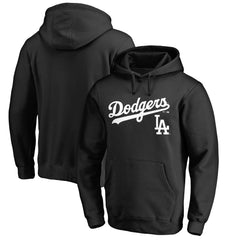 Los Angeles Dodgers Team Lockup Fitted Pullover Hoodie - Black - MLB Online