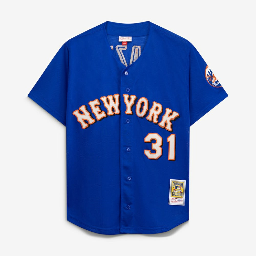 Mike Piazza New York Mets Mitchell & Ness Cooperstown Collection Mesh Batting Practice Button-Up Jersey - Royal - Mitchell & Ness Discount