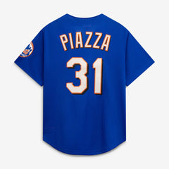 Mike Piazza New York Mets Mitchell & Ness Cooperstown Collection Mesh Batting Practice Button-Up Jersey - Royal - Mitchell & Ness Discount
