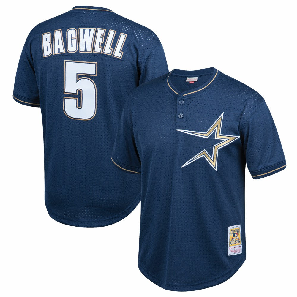 Jeff Bagwell Houston Astros Mitchell & Ness Youth Cooperstown Collection Mesh Batting Practice Jersey - Navy - Mitchell & Ness Sale