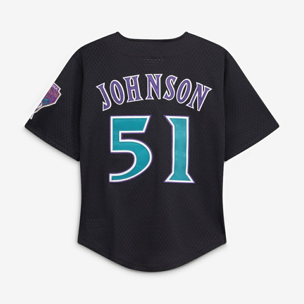 Randy Johnson Arizona Diamondbacks Mitchell & Ness Youth Cooperstown Collection Mesh Batting Practice Jersey - Black - Mitchell & Ness on Sale