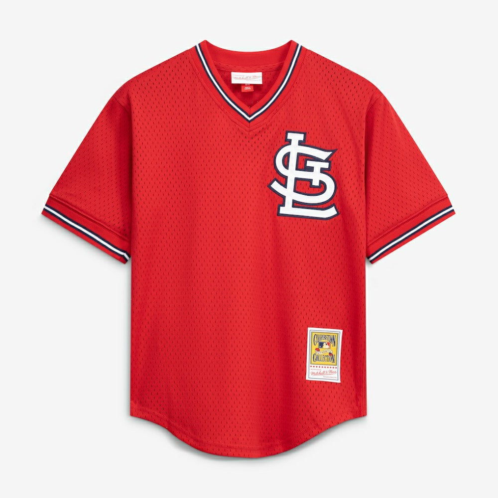 Ozzie Smith St. Louis Cardinals Mitchell & Ness Youth Cooperstown Collection Mesh Batting Practice Jersey - Navy - Mitchell & Ness Sale