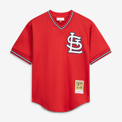 Ozzie Smith St. Louis Cardinals Mitchell & Ness Youth Cooperstown Collection Mesh Batting Practice Jersey - Navy - Mitchell & Ness Sale