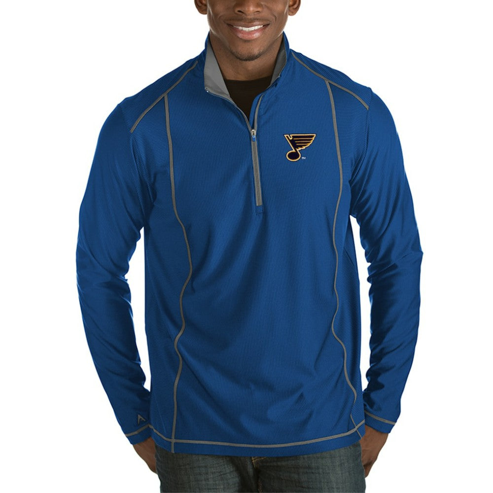 St. Louis Blues Antigua Tempo Desert Dry Half-Zip Pullover Jacket - Royal - NHL 3289953