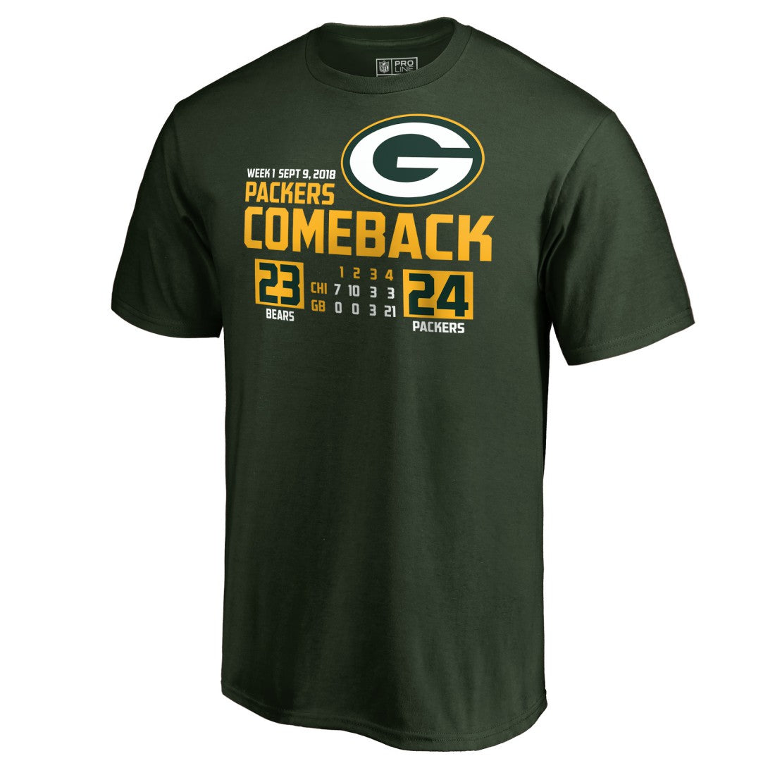 Green Bay Packers The Comeback T-Shirt Green