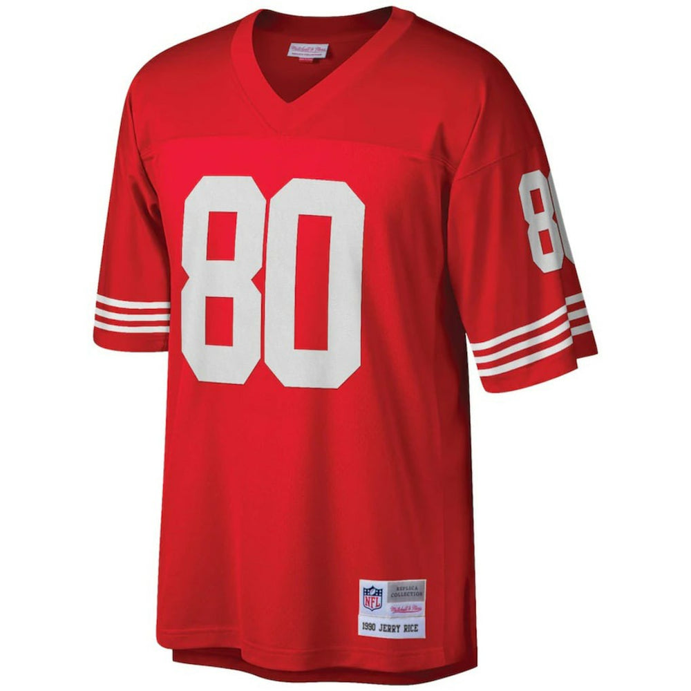 Mitchell & Ness Jerry Rice San Francisco 49ers Big & Tall 1990 Retired Player Replica Jersey Scarlet