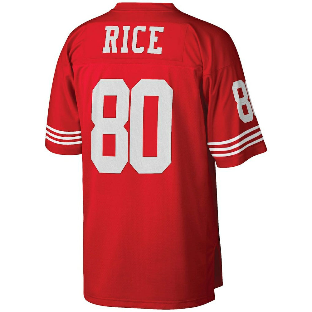Mitchell & Ness Jerry Rice San Francisco 49ers Big & Tall 1990 Retired Player Replica Jersey Scarlet