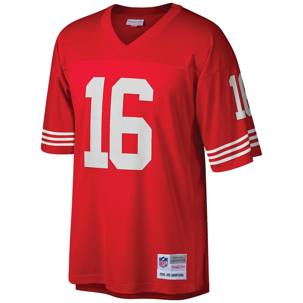 Mitchell & Ness Joe Montana San Francisco 49ers Big & Tall 1990 Retired Player Replica Jersey Scarlet