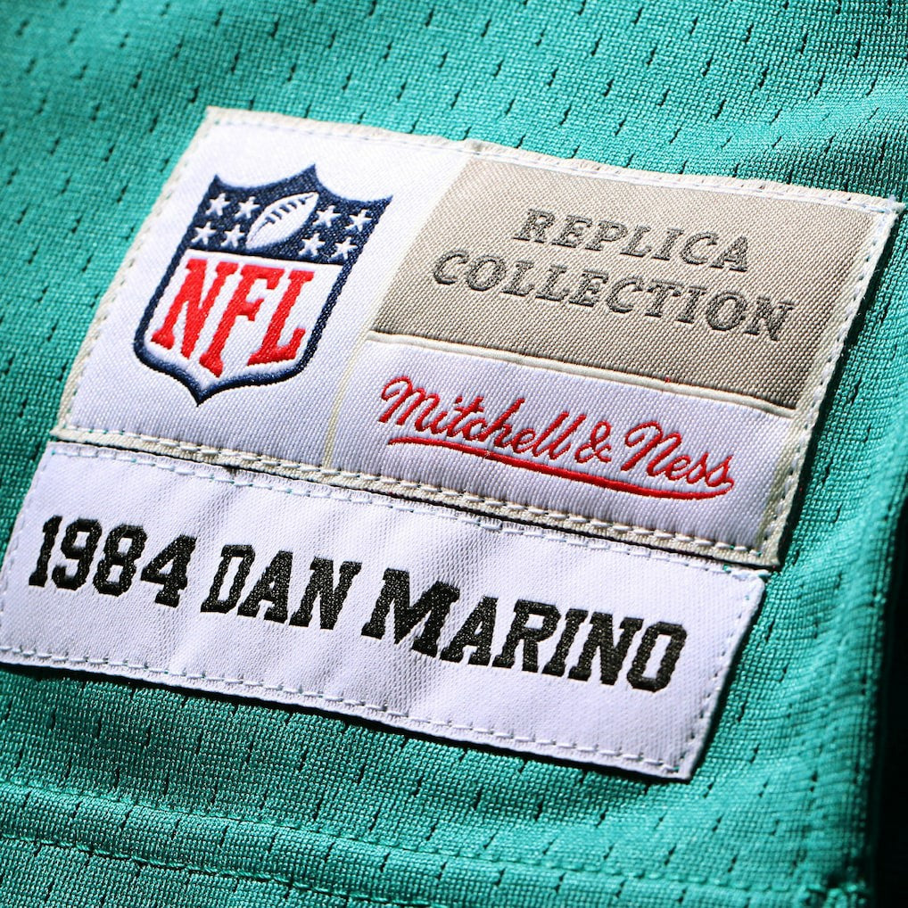 Mitchell & Ness Dan Marino Miami Dolphins Big & Tall 1984 Retired Player Replica Jersey Aqua