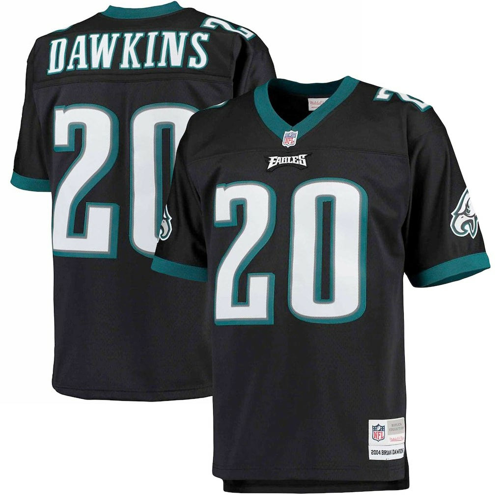 Mitchell & Ness Brian Dawkins Philadelphia Eagles Big & Tall 2004 Retired Player Replica Jersey Black