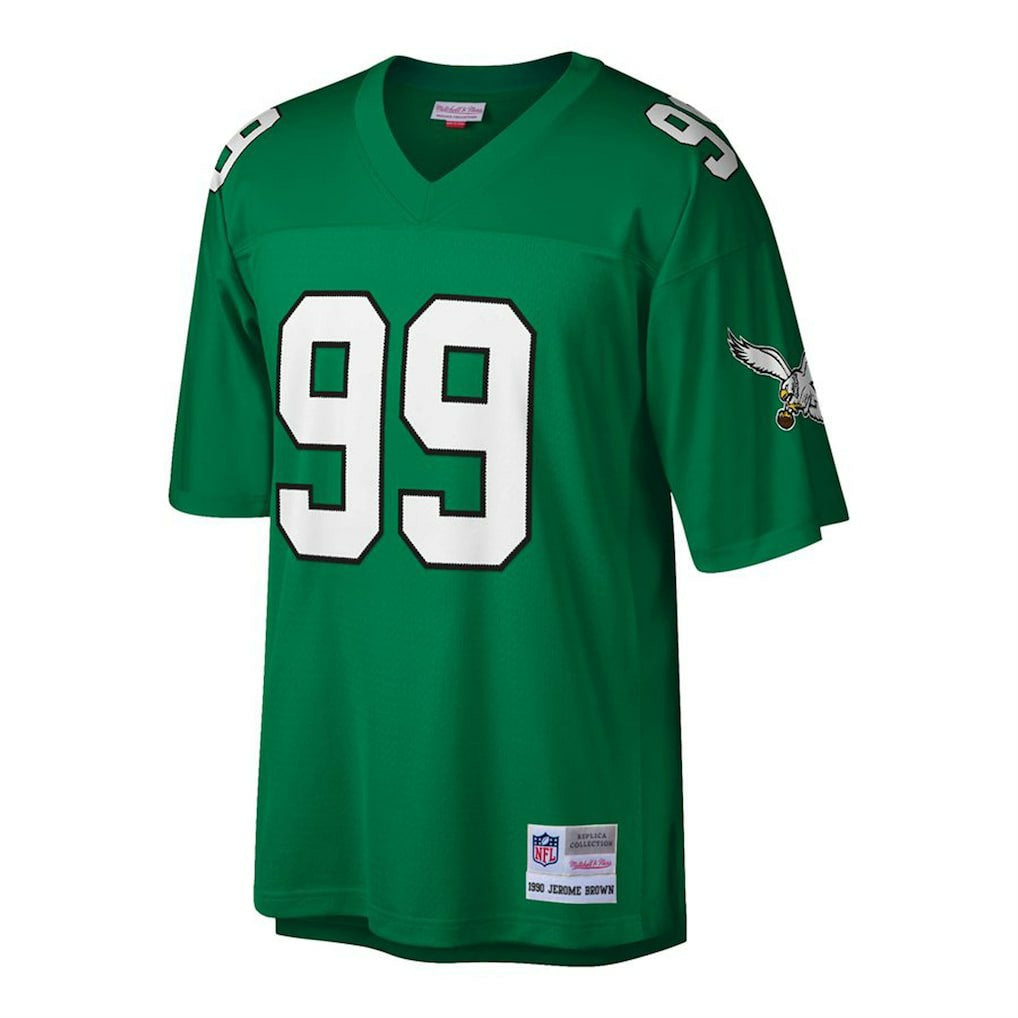 Mitchell & Ness Jerome Brown Philadelphia Eagles Big & Tall 1990 Retired Player Replica Jersey Kelly Green